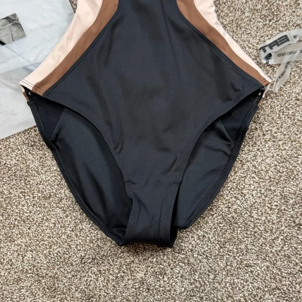 TA3 Lifty Sculpting Swimsuit Contour Black Mocha Peach XXS Reg/Long D/DD Cup NWT - Picture 3 of 11
